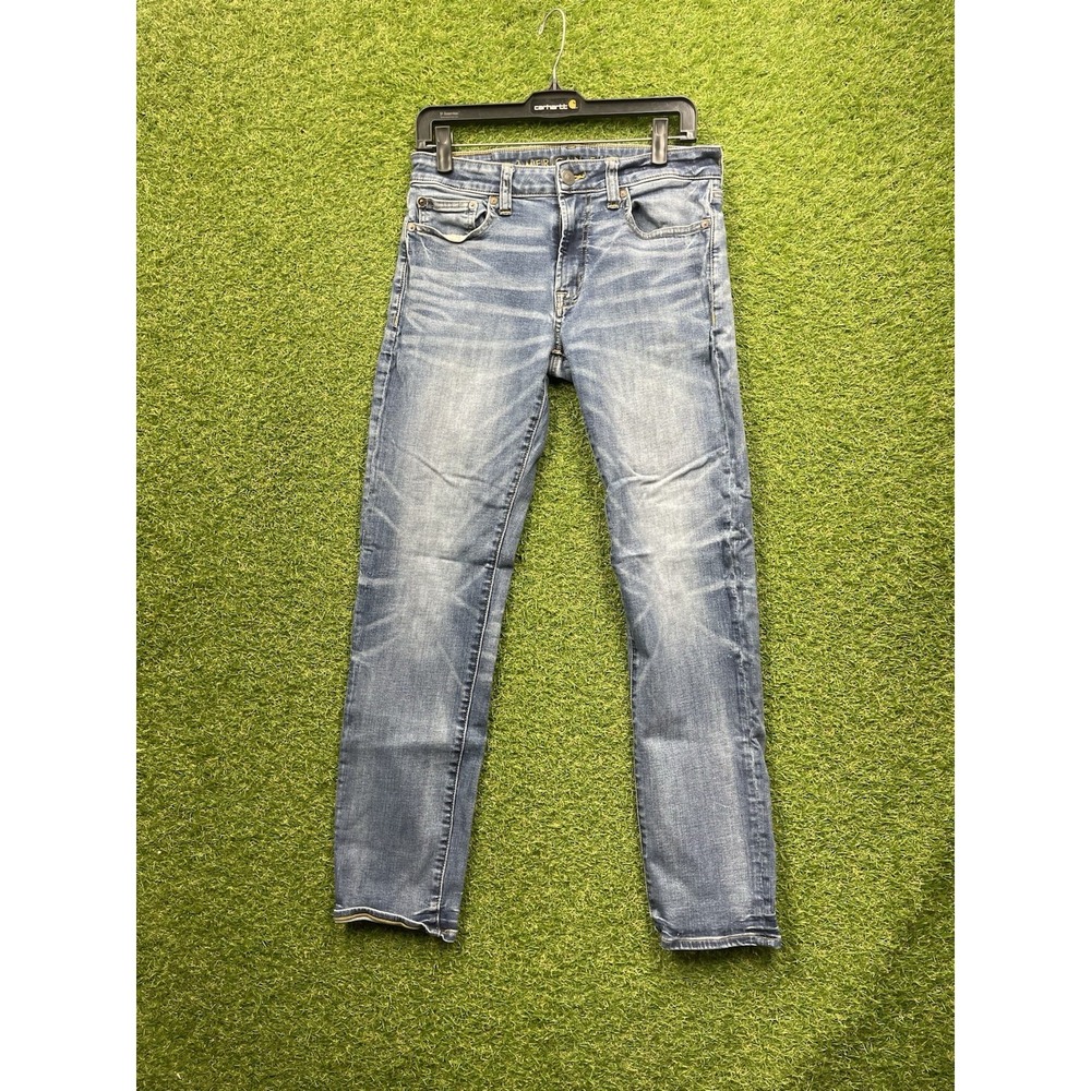 American Eagle Jeans Mens 30x32 Next Level Airflex Slim Straight Fit Medium Wash
